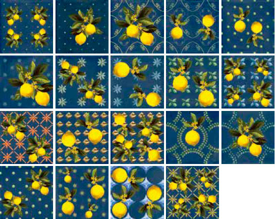 Керамогранит SANT AGOSTINO VITA 20x20 Giardino Blu Mix Luc