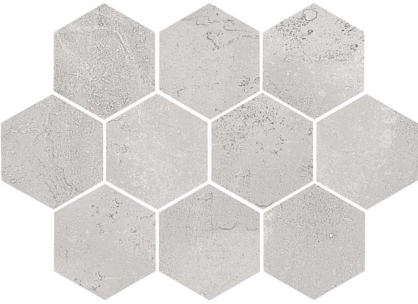 Керамогранит Сан Агостино / SANT AGOSTINO Оксидарт / OXIDART 26x30 Hexagon Silver NAT